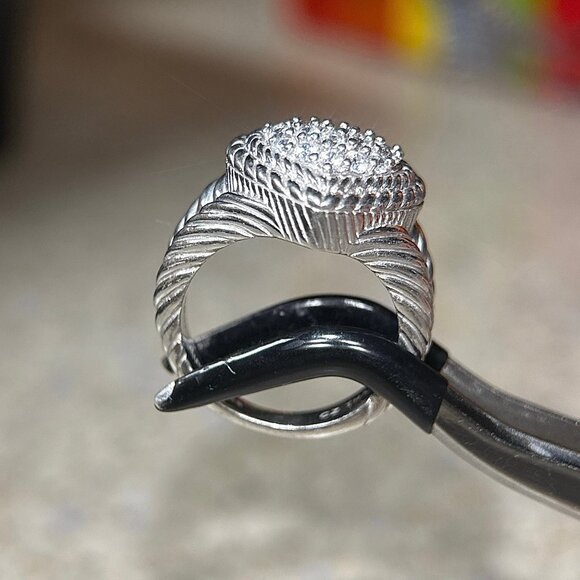 Judith Ripka Pave Cz Heart Ring - Picture 6 of 10